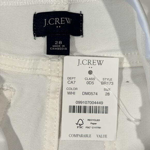 NWT J. Crew White maternity jean in signature stretch Slim Fit Full Length BR173 - Picture 9 of 14